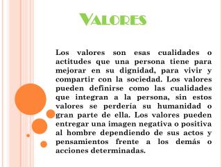 Valores