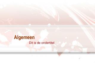 Algemeen