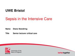 UWE Bristol Sepsis in the Intensive Care