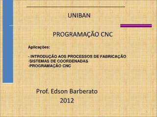 PROGRAMAÇÃO CNC