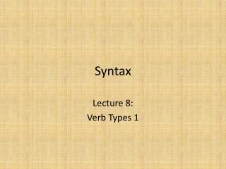 Syntax