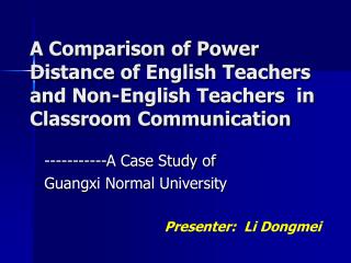 -----------A Case Study of Guangxi Normal University