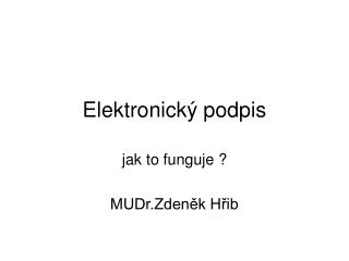 Elektronický podpis