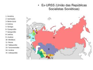 Ex-URSS (União das Repúblicas Socialistas Soviéticas)