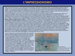 L’IMPRESSIONISMO