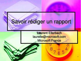 Savoir rédiger un rapport