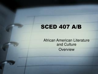 SCED 407 A/B