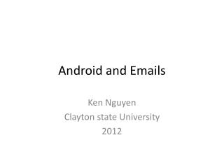 Android and Emails