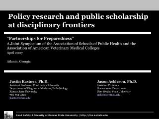 Policy research and public scholarship at disciplinary frontiers