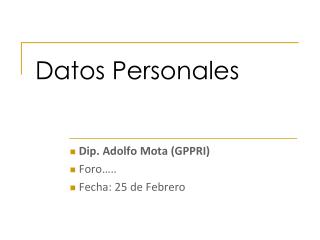 Datos Personales