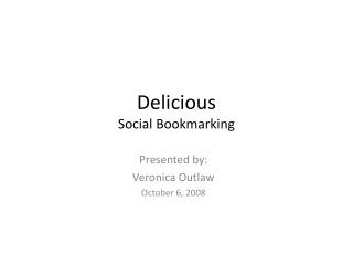 Delicious Social Bookmarking
