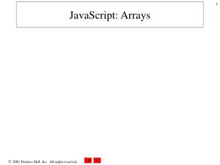 JavaScript: Arrays