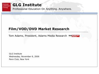 Film/VOD/DVD Market Research