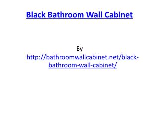 Black Bathroom Wall Cabinet