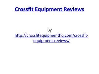 Crossfit Equipment Reviews