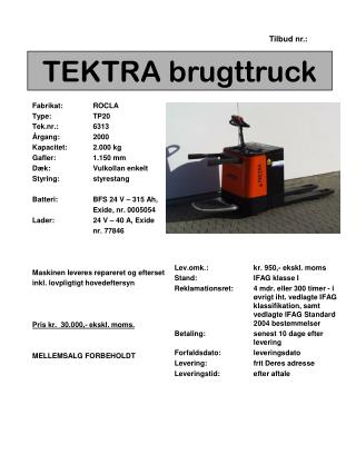 TEKTRA brugttruck