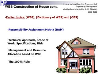 WBS-Construction of House cont.
