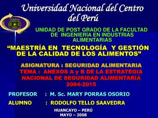 Universidad Nacional del Centro del Perú