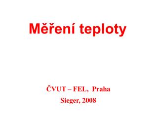 Měření teploty