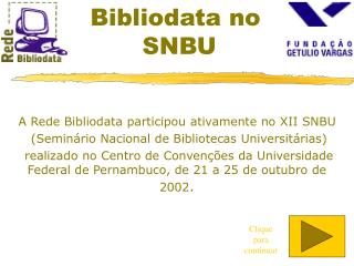 Bibliodata no SNBU