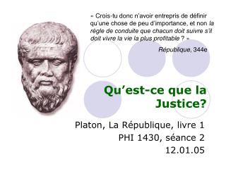 Qu’est-ce que la Justice?