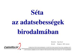 KÁBELTELEVÍZIÓ RENDSZEREKET GYÁRTÓ ÉS FORGALMAZÓ MAGYAR-AMERIKAI KFT.