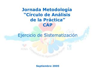 Jornada Metodología “Círculo de Análisis de la Práctica” CAP Ejercicio de Sistematización