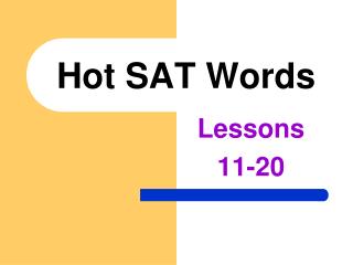 Hot SAT Words