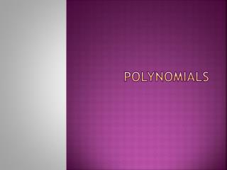 polynomials