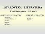 STAROVEK LITERAT RA