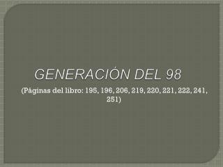 GENERACIÓN DEL 98