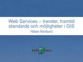 Web Services – trender, framtid standards och möjligheter i GIS