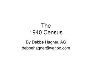 The 1940 Census