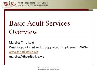 Basic Adult Services Overview