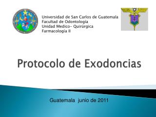 Protocolo de Exodoncias