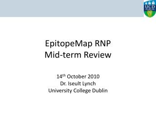 EpitopeMap RNP Mid-term Review