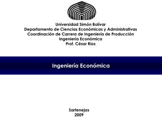 Ingeniería Económica