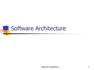 Software Architecture