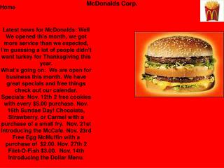 McDonalds Corp.
