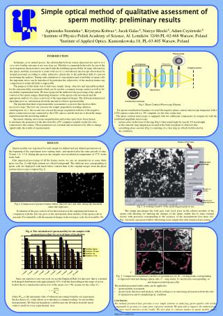 Simple optical method of qualitative assessment of sperm motility: preliminary results