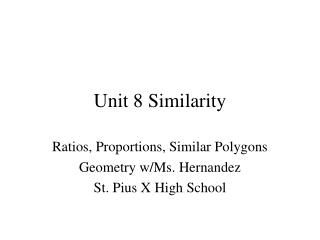 Unit 8 Similarity