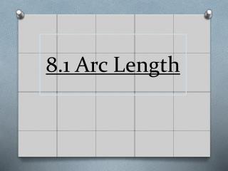 8.1 Arc Length