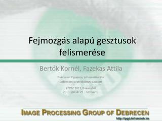 Fejmozgás alapú gesztusok felismerése