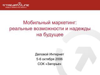 Мобильный маркетинг: реальные возможности и надежды на будущее