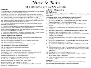 Now &amp; Ben: A Common Core STEM Lesson