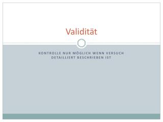 Validität