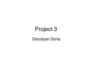 Project 3