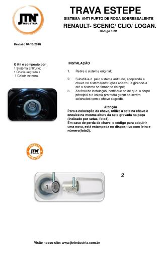 SISTEMA ANTI FURTO DE RODA SOBRESSALENTE