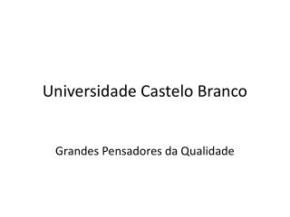 Universidade Castelo Branco