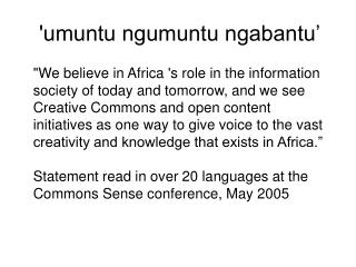 'umuntu ngumuntu ngabantu’